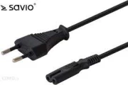 Savio kabel zasilający płaski ósemka 2pin, 1,8m. 