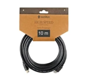 4World Kabel HDMI - HDMI, High Speed z Ethernet (v1.4), 3D, HQ, BLK, 10m